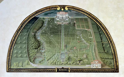 Villa Pratolino (Demidoff) from a Series of Lunettes Depicting Views of the Medici Villas, 1599